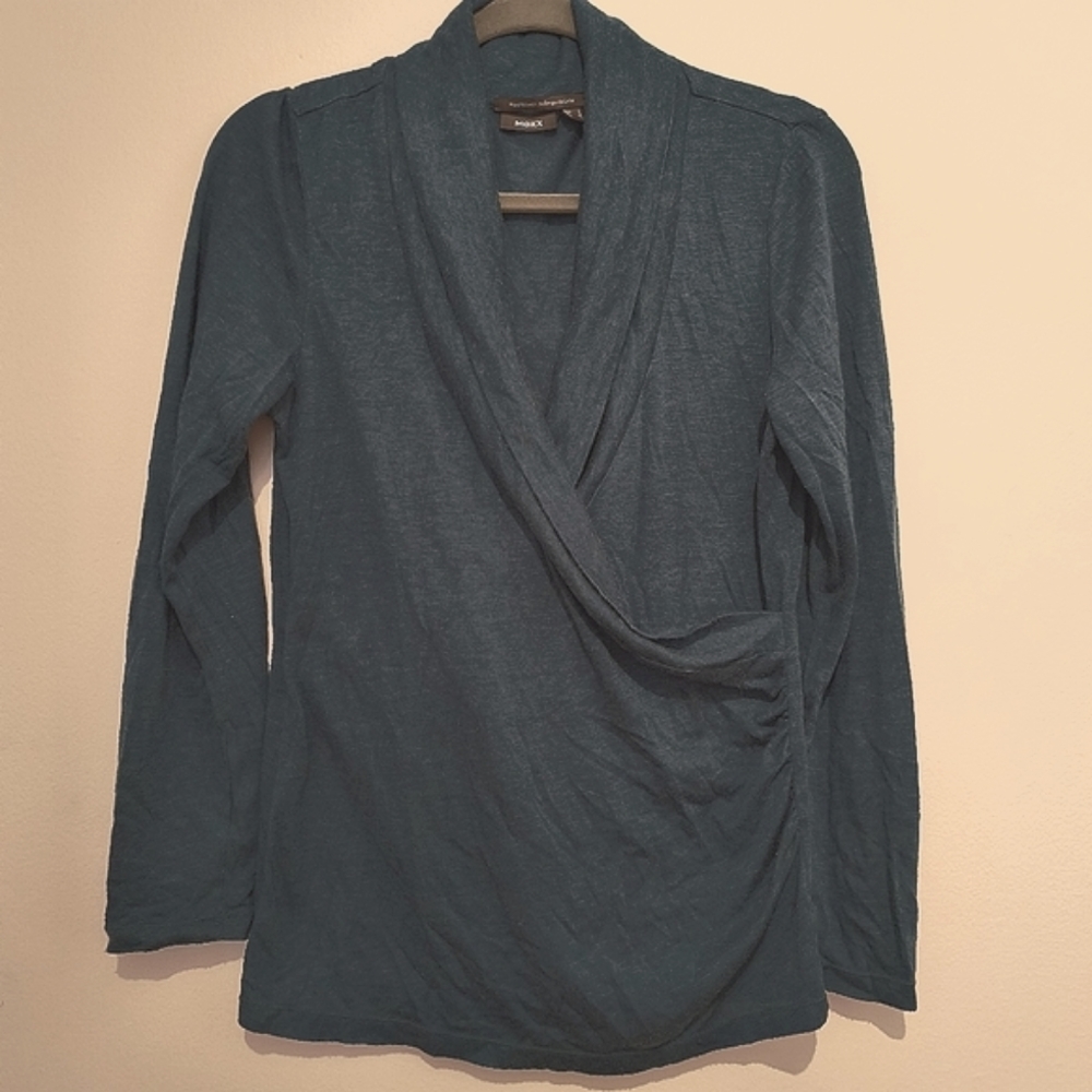 Mexx Faux-wrap wool-mix top